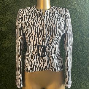Vintage zebra print blazer